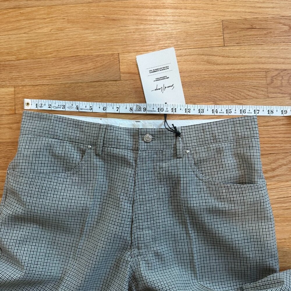 Second Layer Valluco Houndstooth Wool Trousers Mu… - image 3